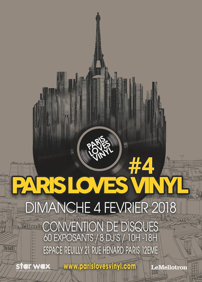 Paris Loves Vinyl dimanche 4 février 2018 à l'Espace Reuilly