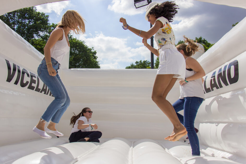 Le trampoline du festival We Love Green le 2 juin 2018