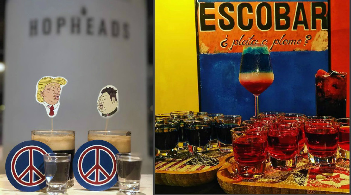 Des cocktails inspirés par Kim Jong Un et Donald Trump sont servis à Singapour