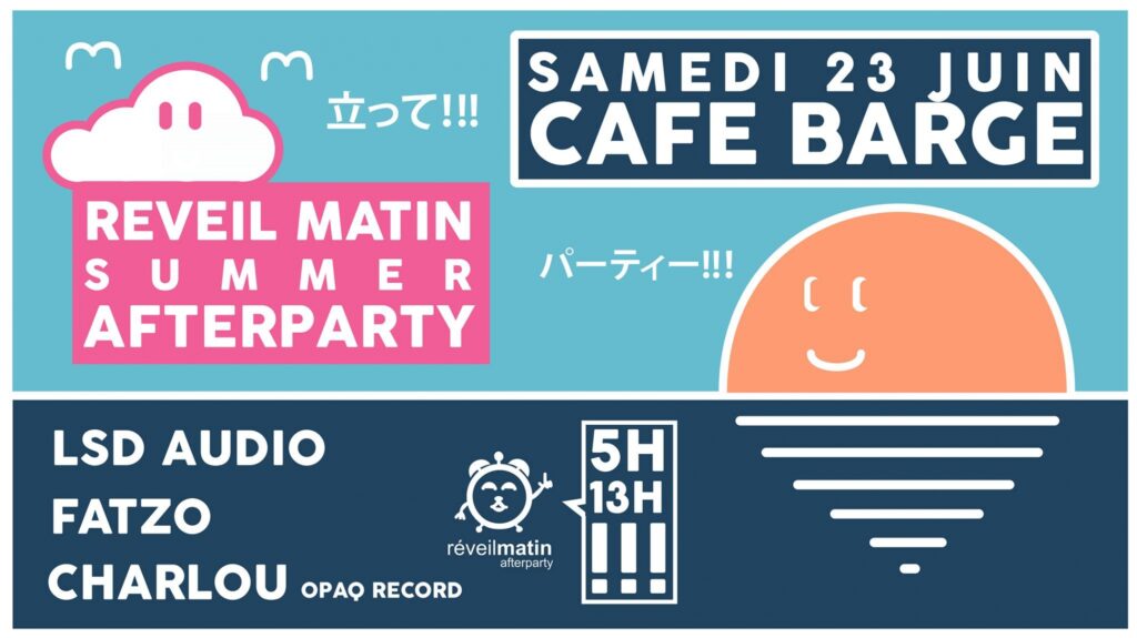 Réveil Matin au Café Barge samedi 23 juin 2018