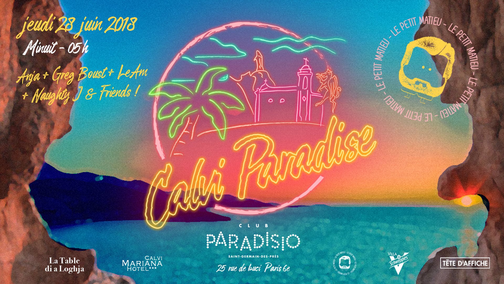 Calvi Paradise au Club Paradisio le 28 juin 2018