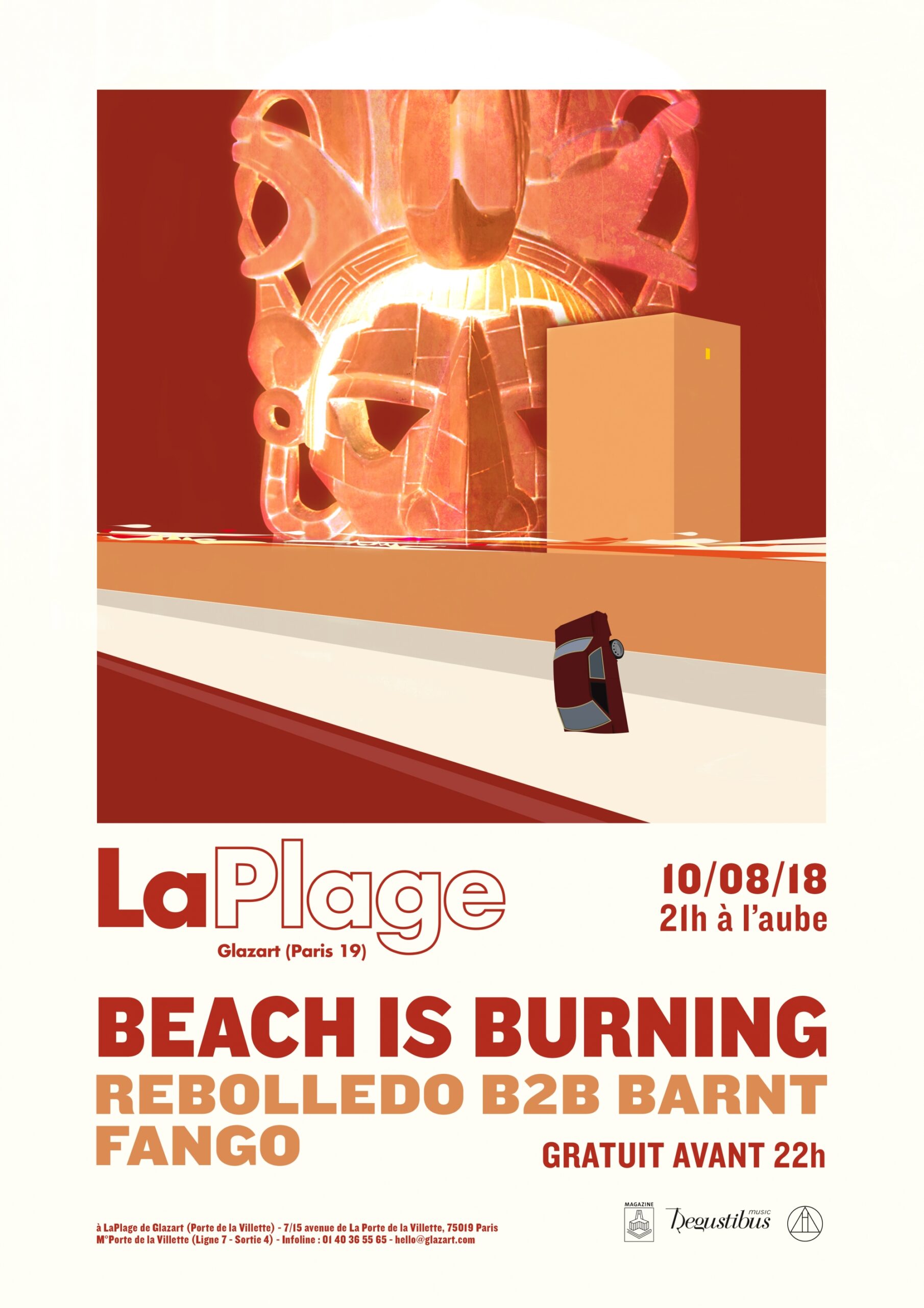 Beach Is Burning, vendredi 10 août 2018, sur LaPlage de Glazart