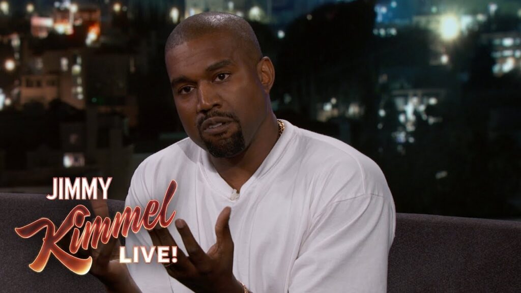 Kanye West lors du Jimmy Kimmel Live