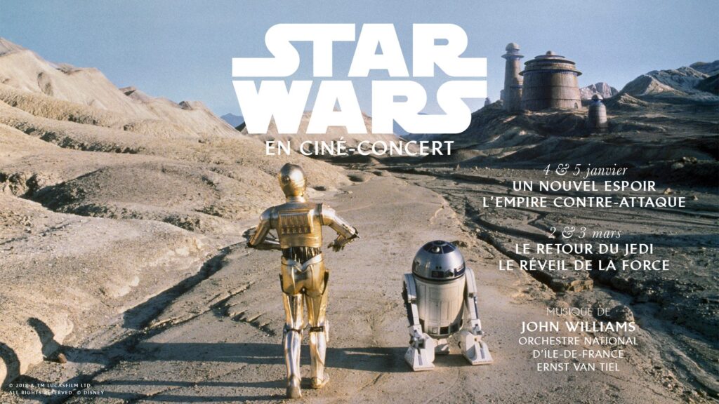 Star Wars en ciné-concert à la Philharmonie de Paris vendredi 4 janvier 2018