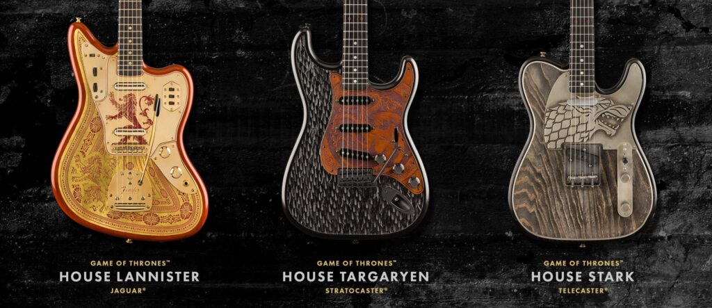 La collection de guitares "Game of Thrones Sigil" de Fender