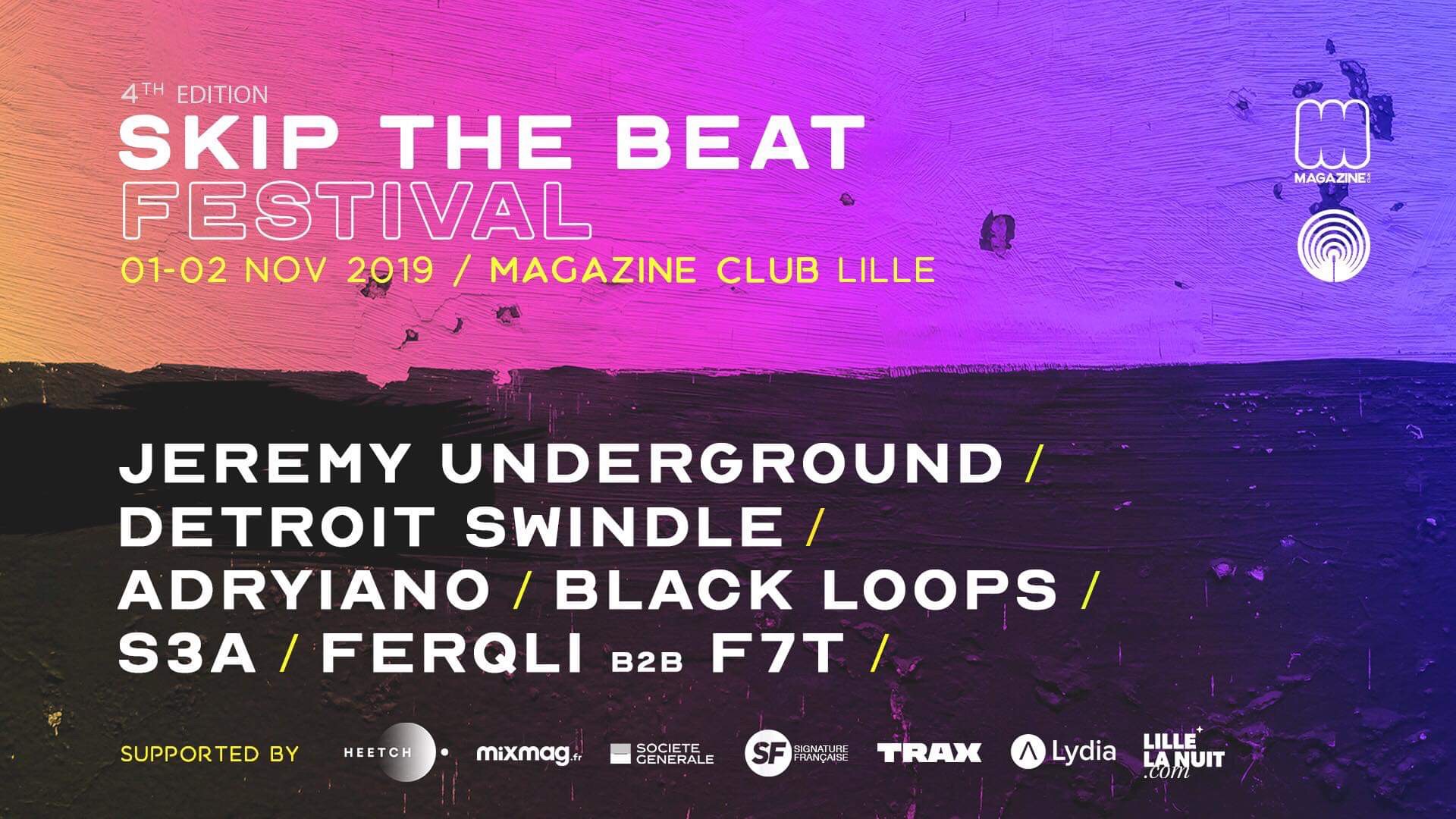Le festival Skip The Beat se tiendra les 1er et 2 novembre 2019 au Magazine Club de Lille - Photo 3