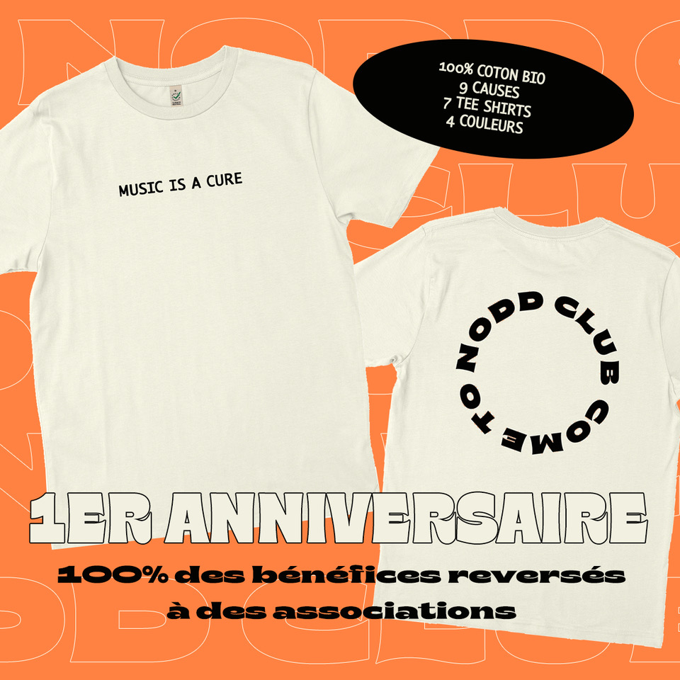 Les t-shirts de la collection capsule solidaire du Nodd Club