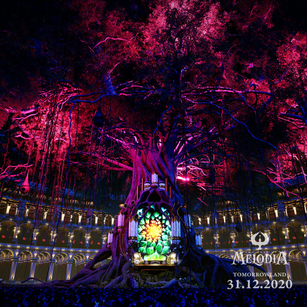 Une des 4 scènes digitales du TomorrowLand de Nouvel An