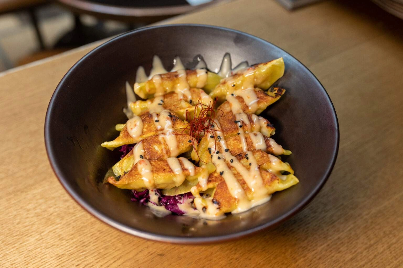 Présentation de quelques gyozas à déguster