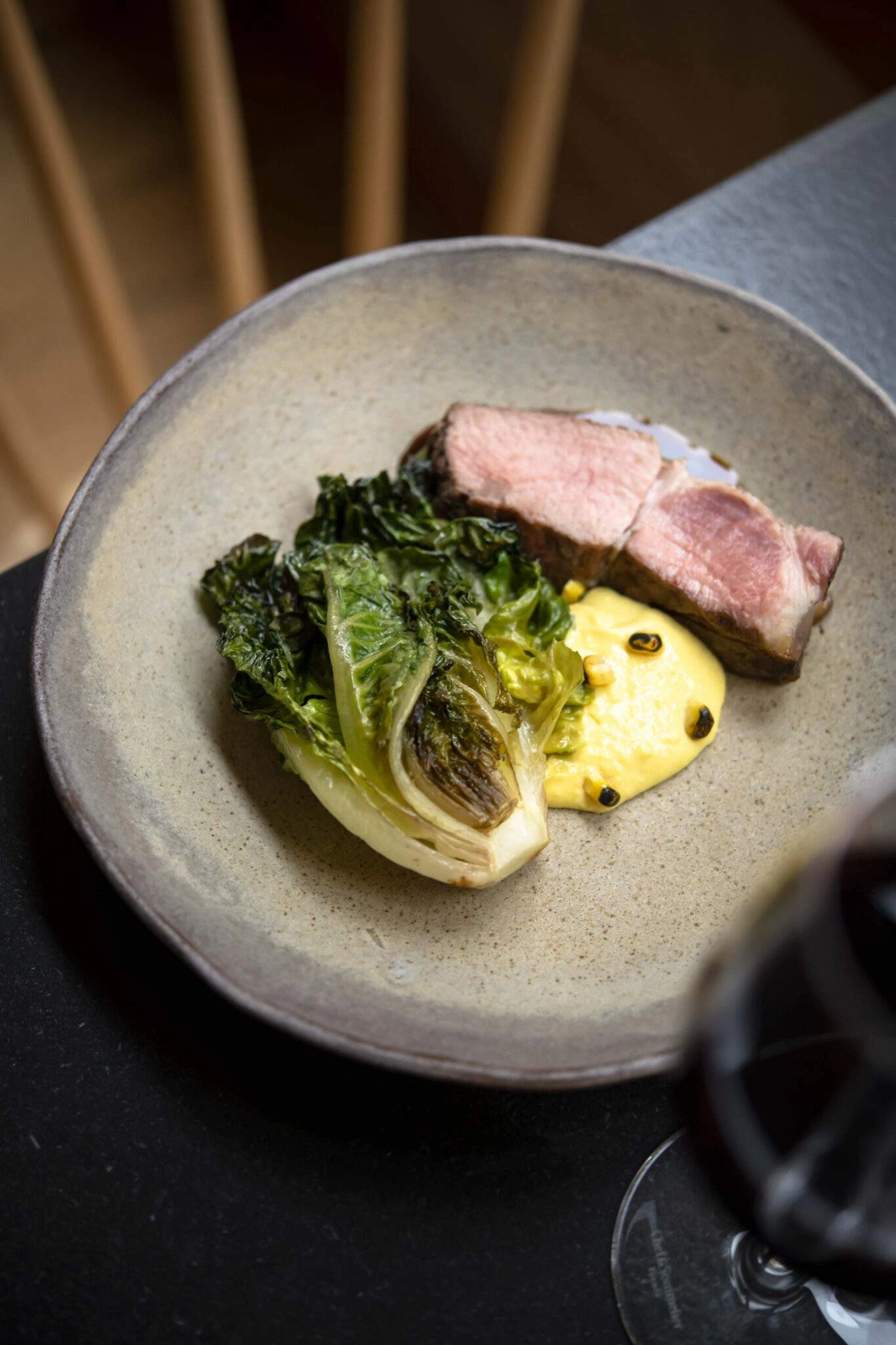 Échine de cochon à la flamme