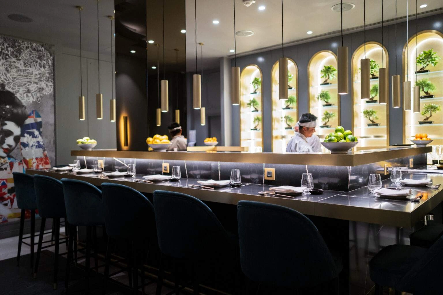 Le comptoir du restaurant Yakuza