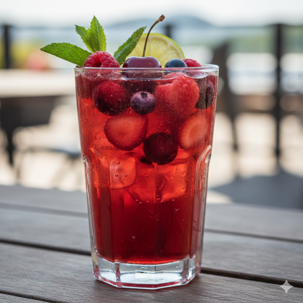 Cocktails avec fruits rouges